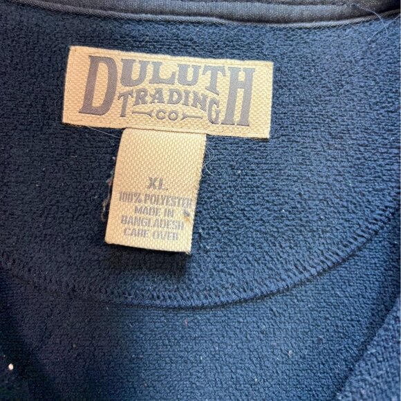 Duluth Trading Co. Mens Fleece Vest Jacket Size XL Navy Full Zip Mock Neck Cozy - Picture 2 of 10